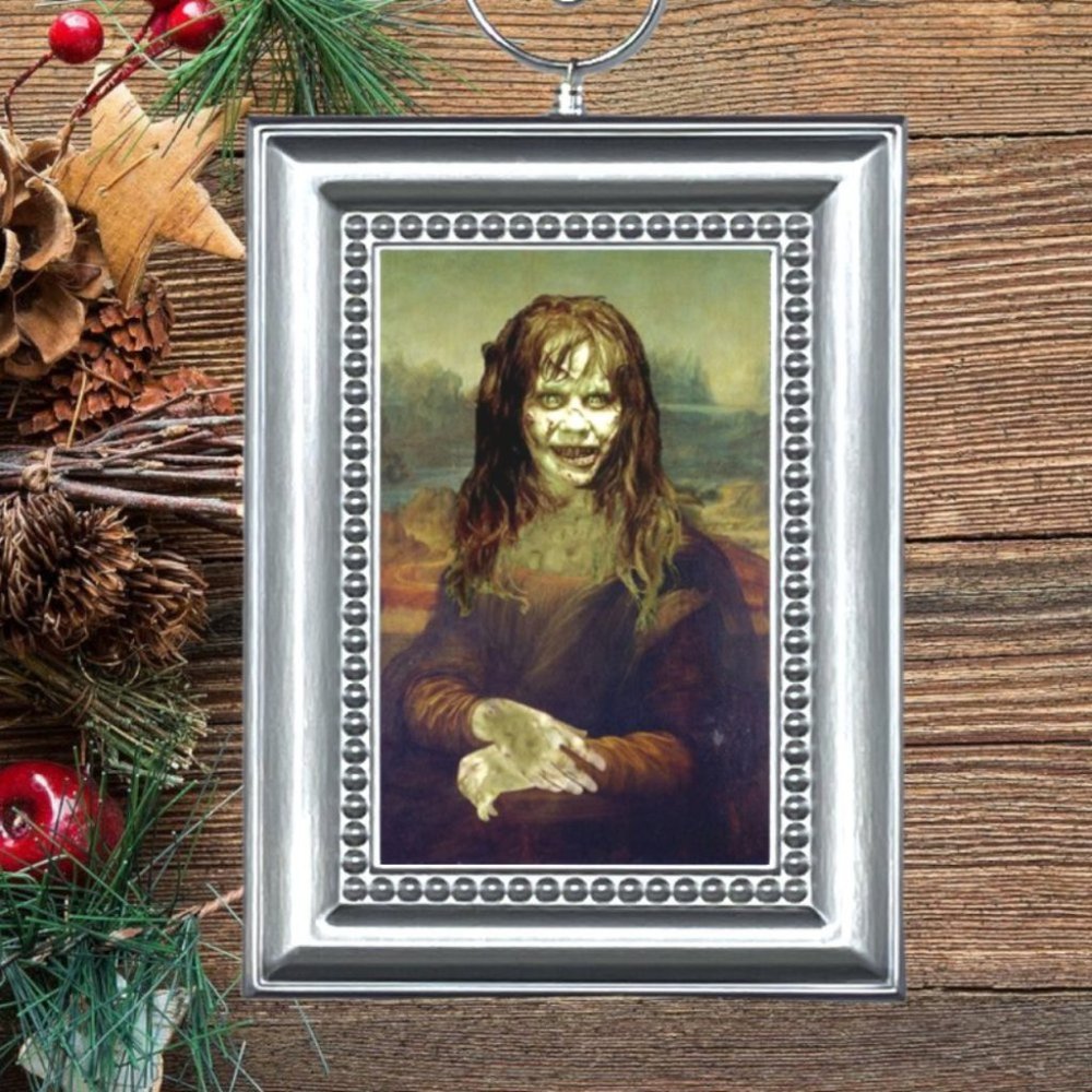 The Exorcist Mona Lisa‎ Parody Christmas Tree Ornament